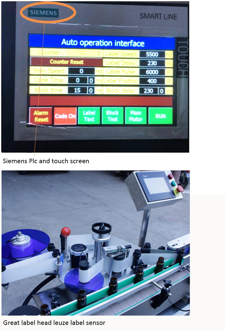 Automatický popisovač kulatých lahví