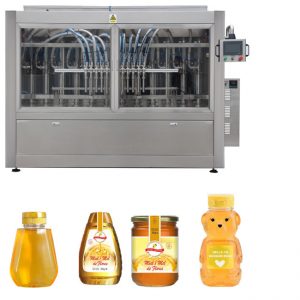 Řada automatických servo pístových omáček s medovým džemem s vysokou viskozitou pro plnění etiket